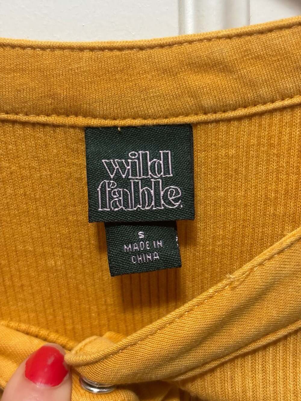 Wild Fable Waffle Knit Henley Top Long Sleeve Size S - Picture 4 of 5